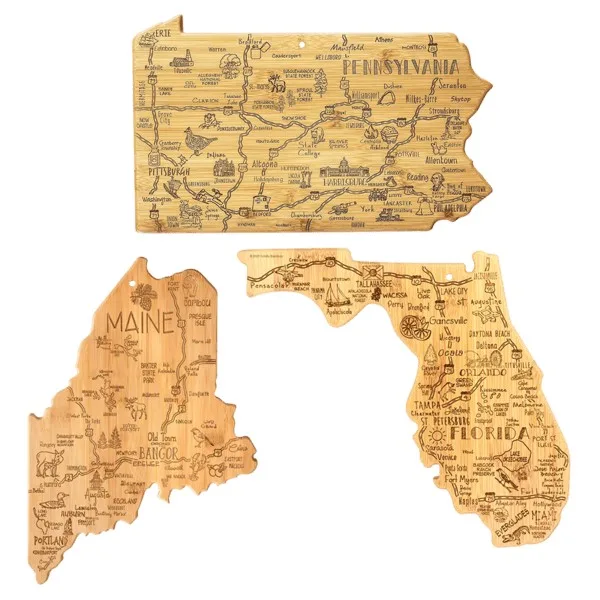 U.S. Destination Bamboo Cutting and Serving Boards
