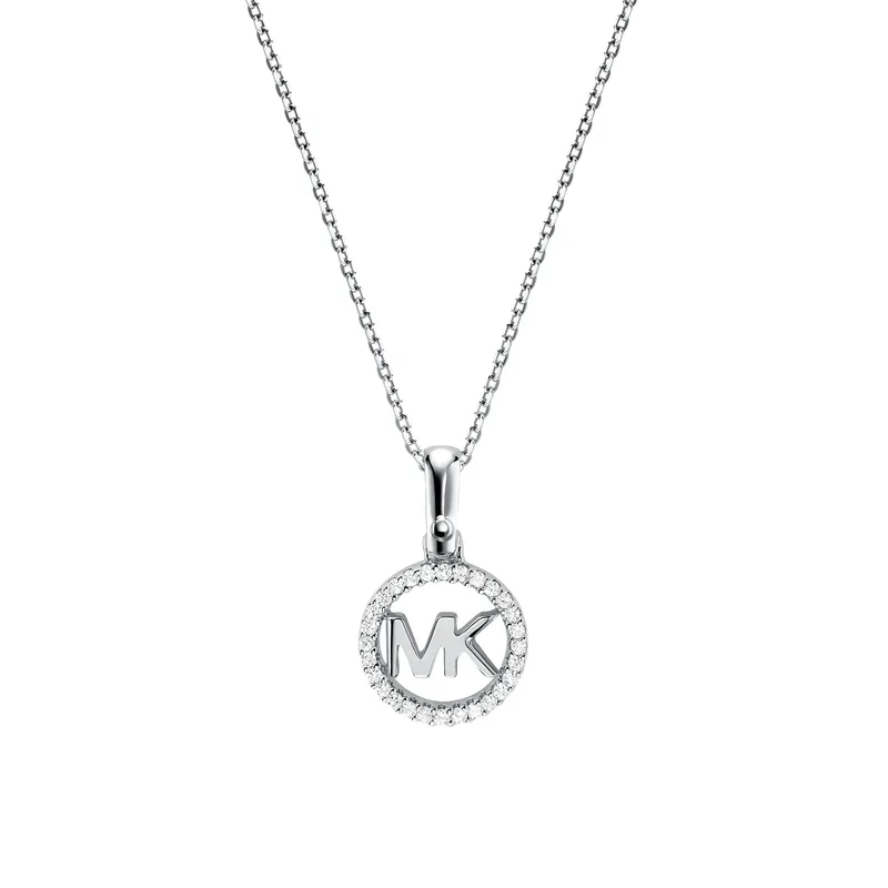 Michael Kors Sterling Silver Kors Logo Necklace