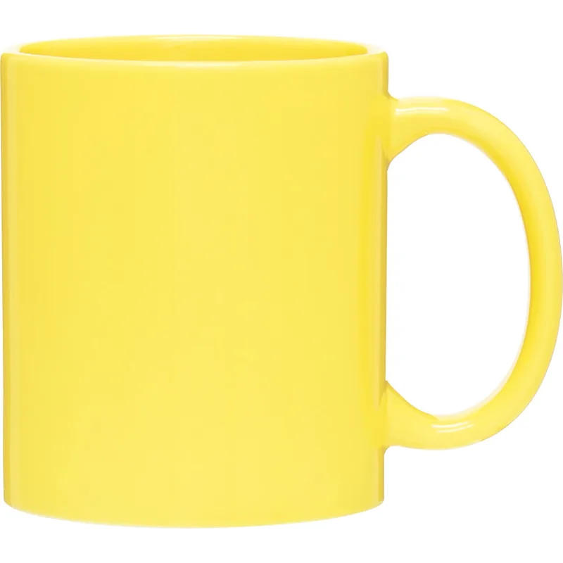 11 oz C-Handle Ceramic Mug (Yellow) view 2