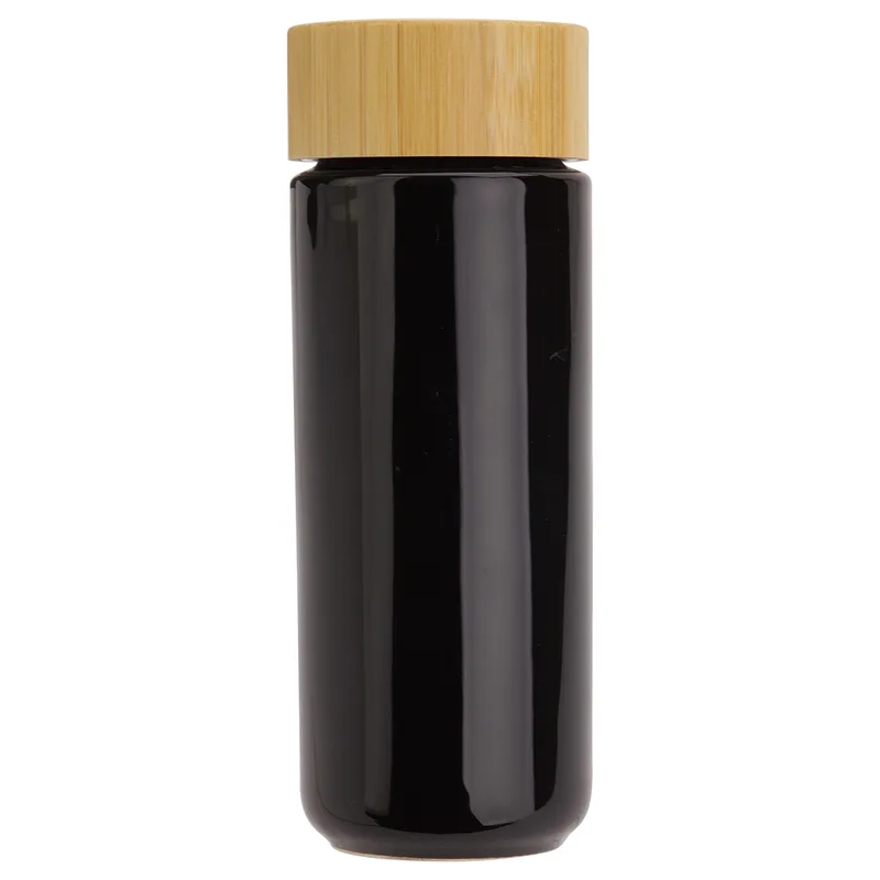 Milan 10 oz Ceramic Tumbler with Bamboo Lid view 2