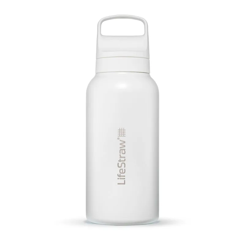 Lifestraw Go 1L Stainless Steel Filtered Water Bottle Polar White