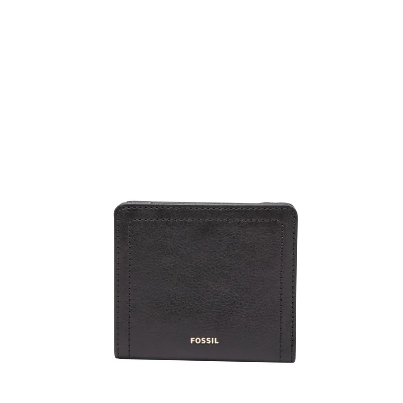 Fossil Ladies Logan Small Rfid Bifold Wallet Black