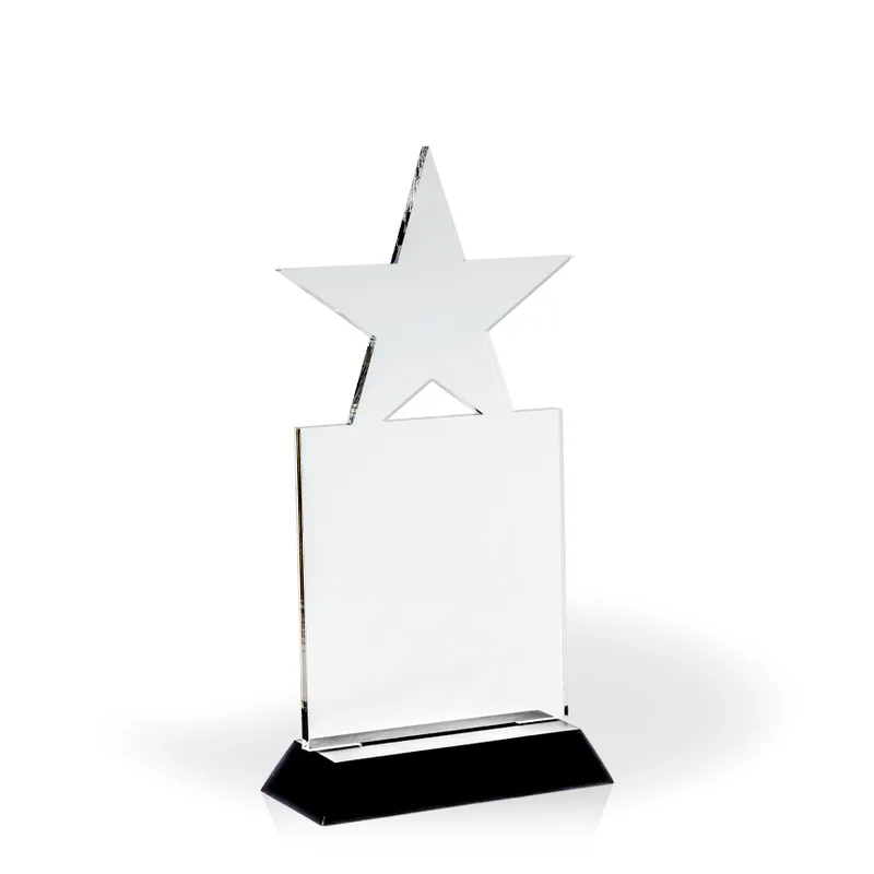Star Topper Award with Black Wood Base - UV Printed view 2