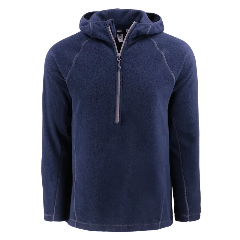 Clique Powder Recycled Fleece Mens Half Zip Hooded Pullover view 3