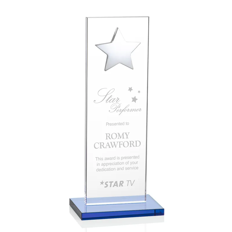 Silver Star, Sky Blue, 3" x 7" x 0.375"