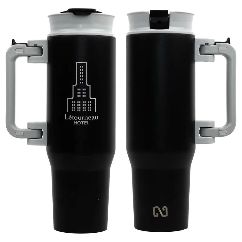 NAYAD® Genesis 40 oz Stainless Steel Double-Wall Mug with Foldable Handle view 3