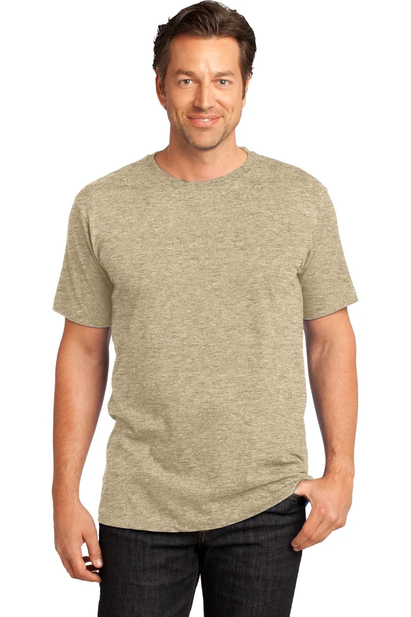 Heathered Latte Beige Blank Front Lifestyle View