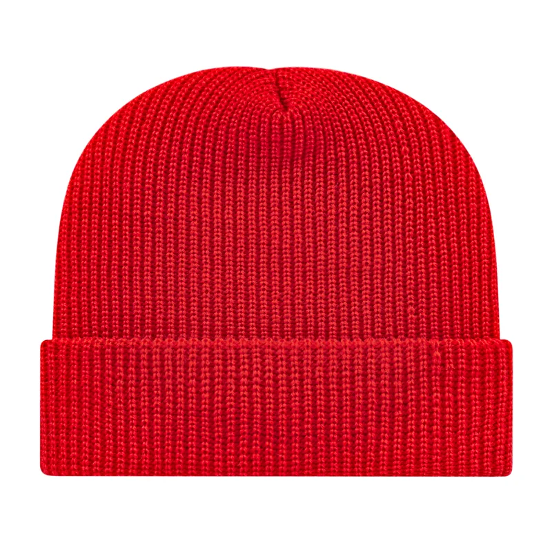 Ribbed Knit Cap with Cuff view 3