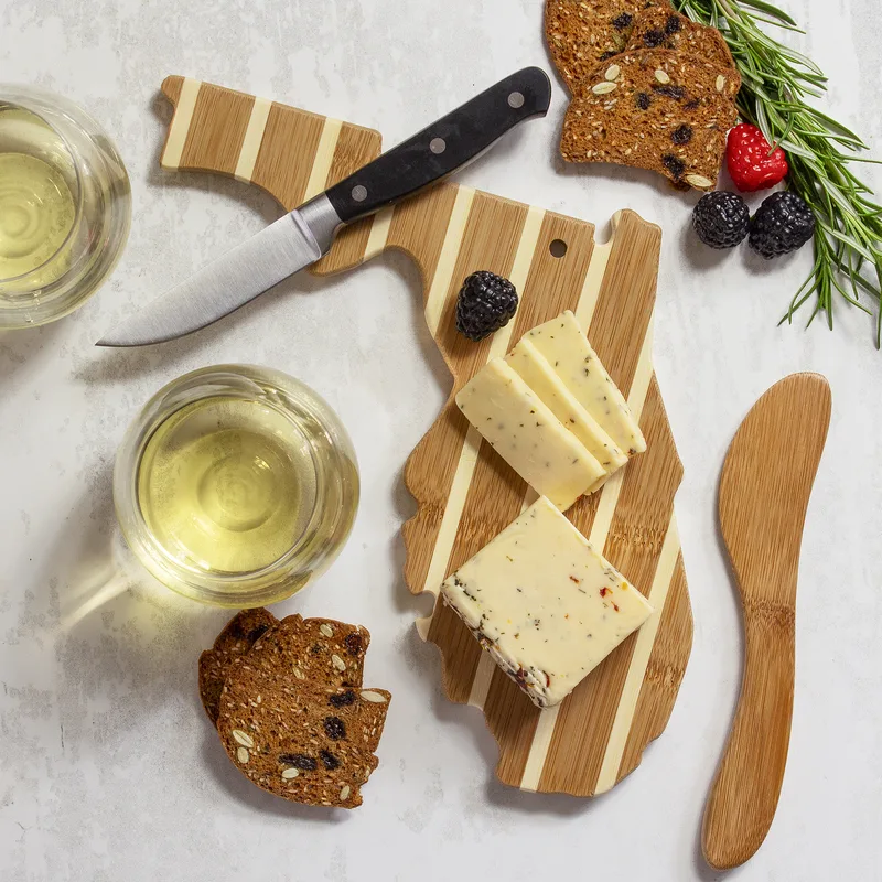 Florida Charcuterie Board with Spreader Knife Gift Set view 5