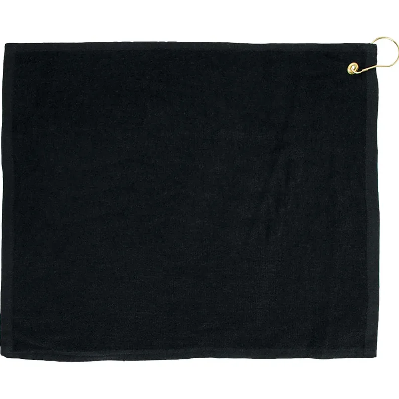 Terry Hemmed Golf Towel 15" x 18" view 2