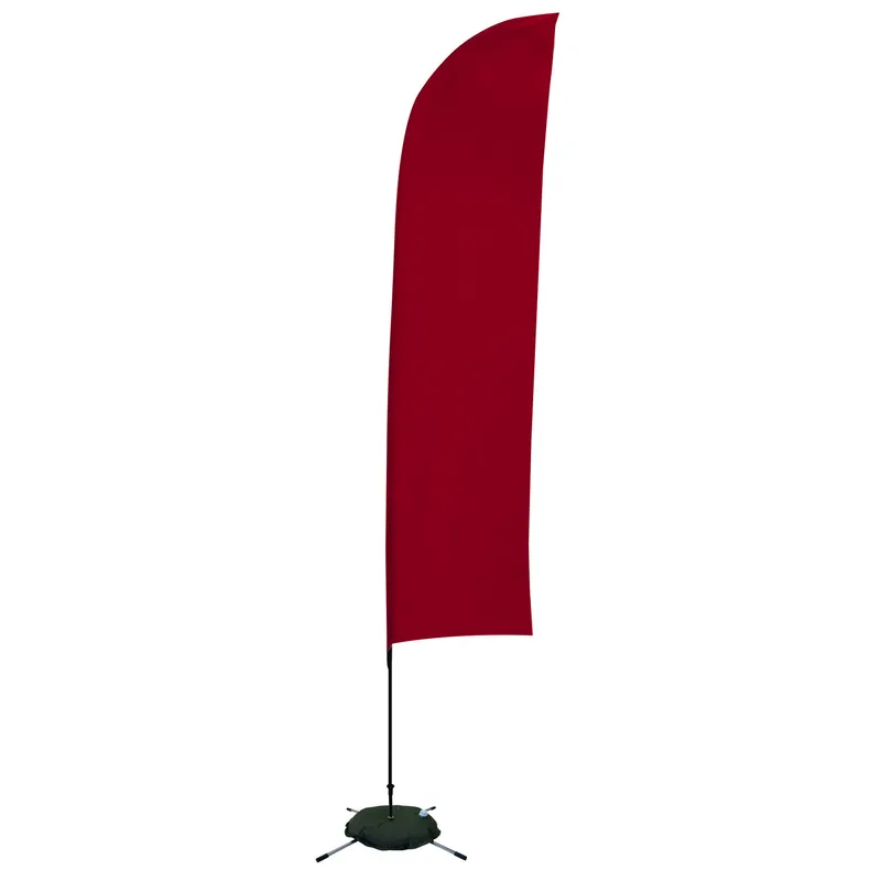 13' Solid-Color Blade Sail Sign Flag, 1-Sided, Scissor Base view 5