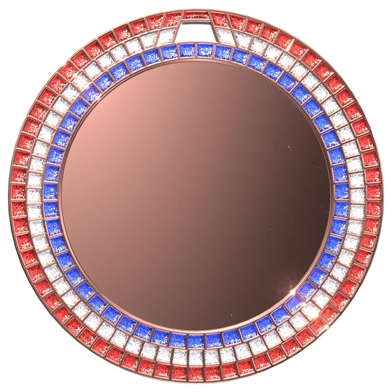 Vibraprint® Bright Red, White & Blue GEM Insert Medallion (2-3/4") view 4