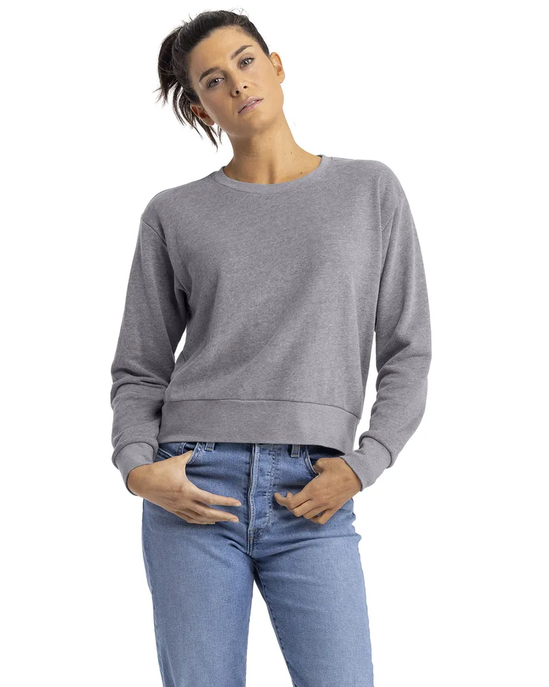 NEXT LEVEL APPAREL Ladies' Laguna Sueded Sweatshirt view 3