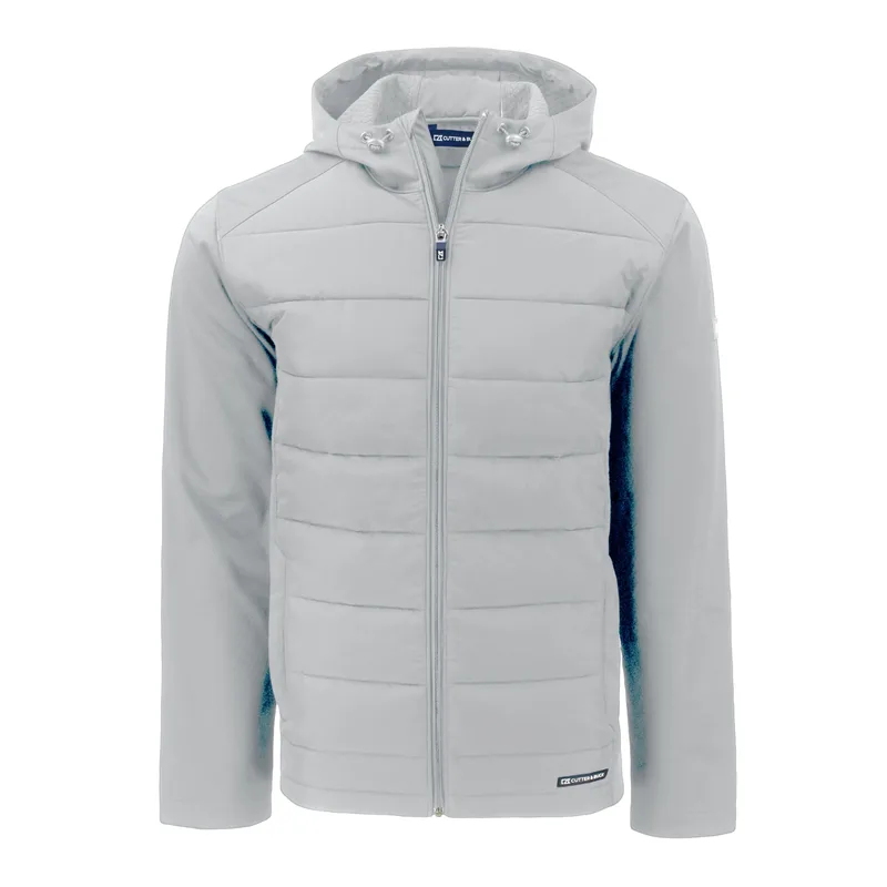 Cutter & Buck Evoke Hybrid Eco Softshell Recycled Full Zip Mens Hooded Jacket view 2