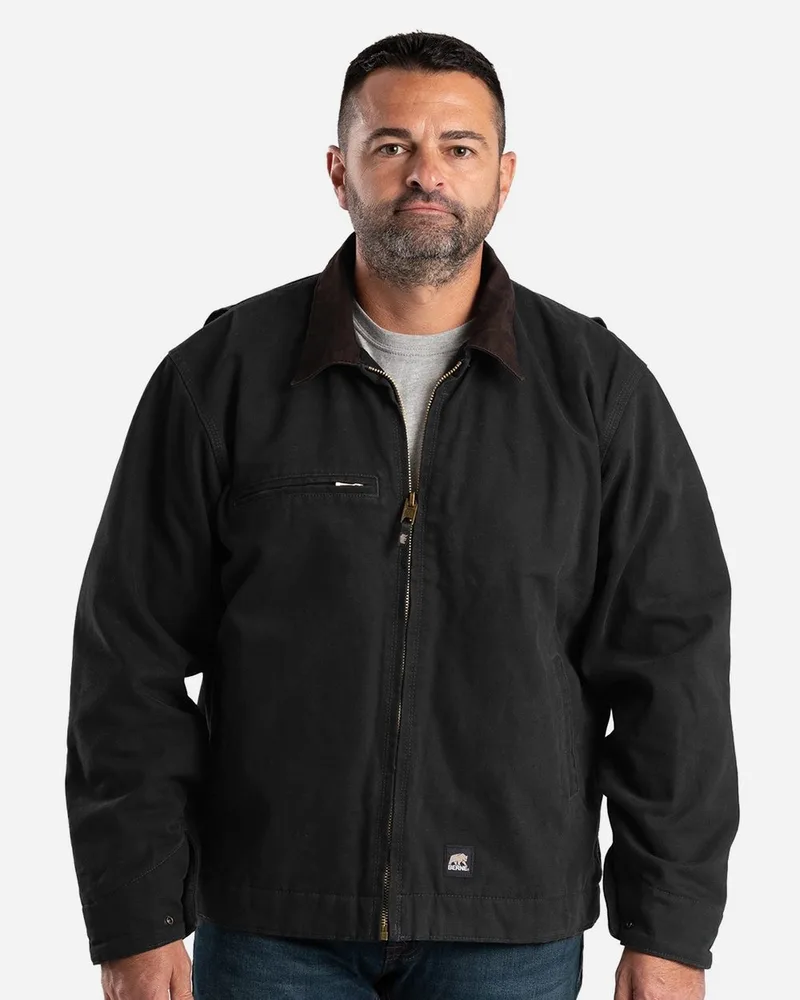 Berne® Apparel Men's Highland Washed Gasoline Jacket view 2