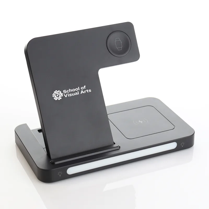 3-in-1 Wireless Charging Station with Adjustable Light