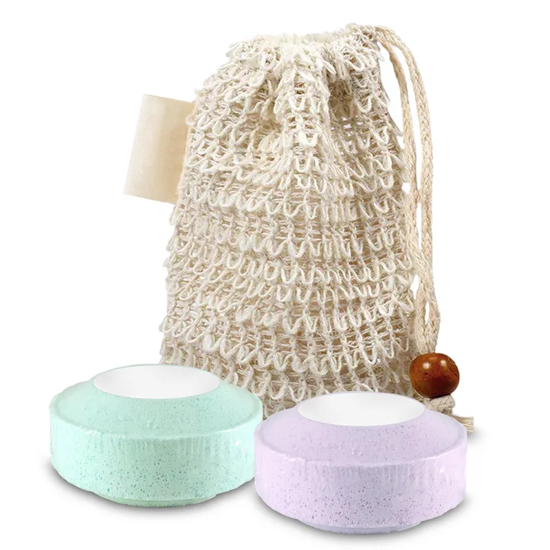 Loofah Bag with 2 Shower Steamers & Sewn-in Tag view 2