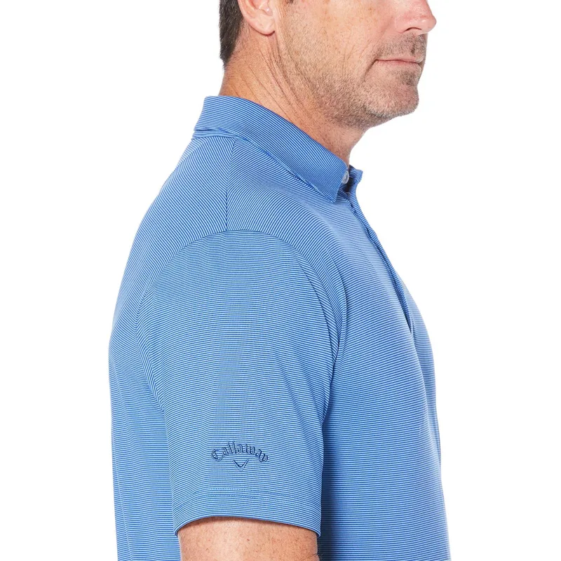 Callaway® Moisture Wicking Fine Line Stripe Men's Polo Shirt with Custom Logo view 3