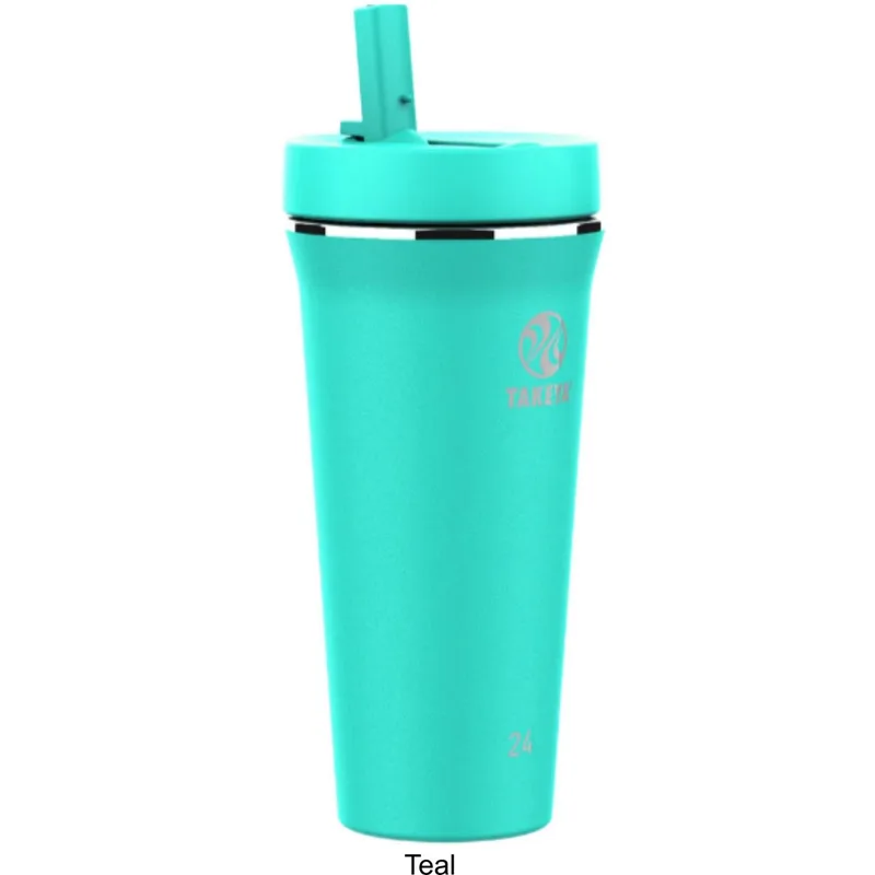 24 oz Takeya® Stainless Steel Insulated Tumbler w/ Straw Lid view 3