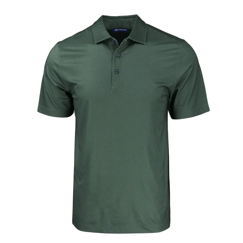 Cutter & Buck Pike Eco Tonal Geo Print Stretch Recycled Mens Polo view 7
