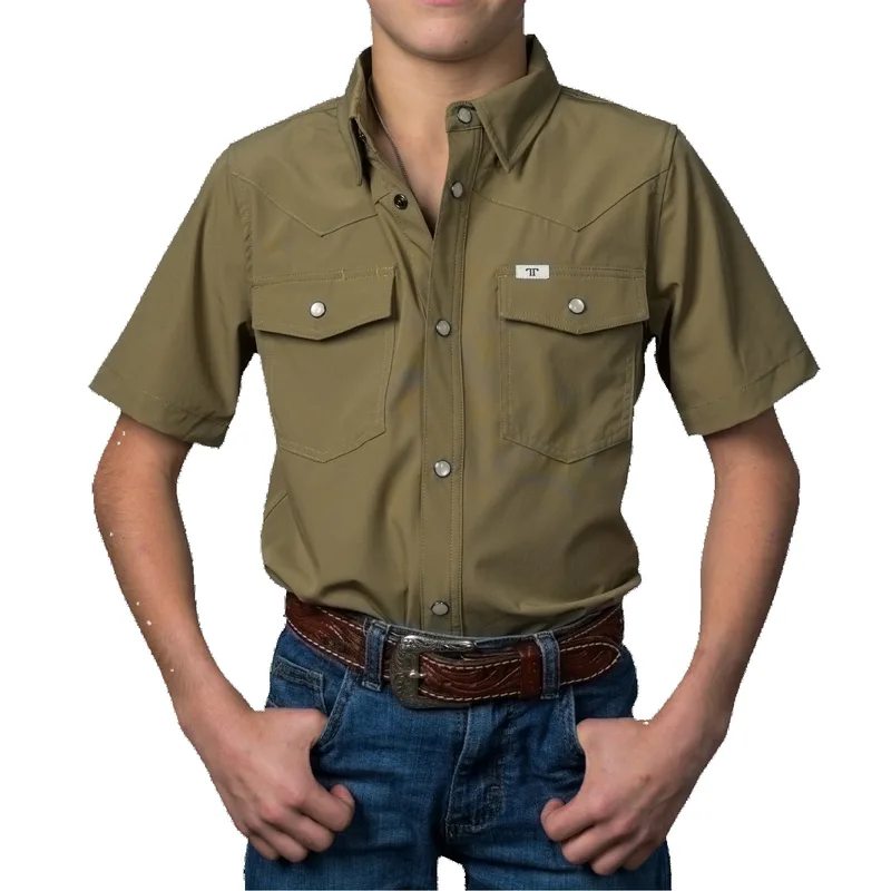 Youth Ferrell® Short Sleeve Snap Shirt view 4