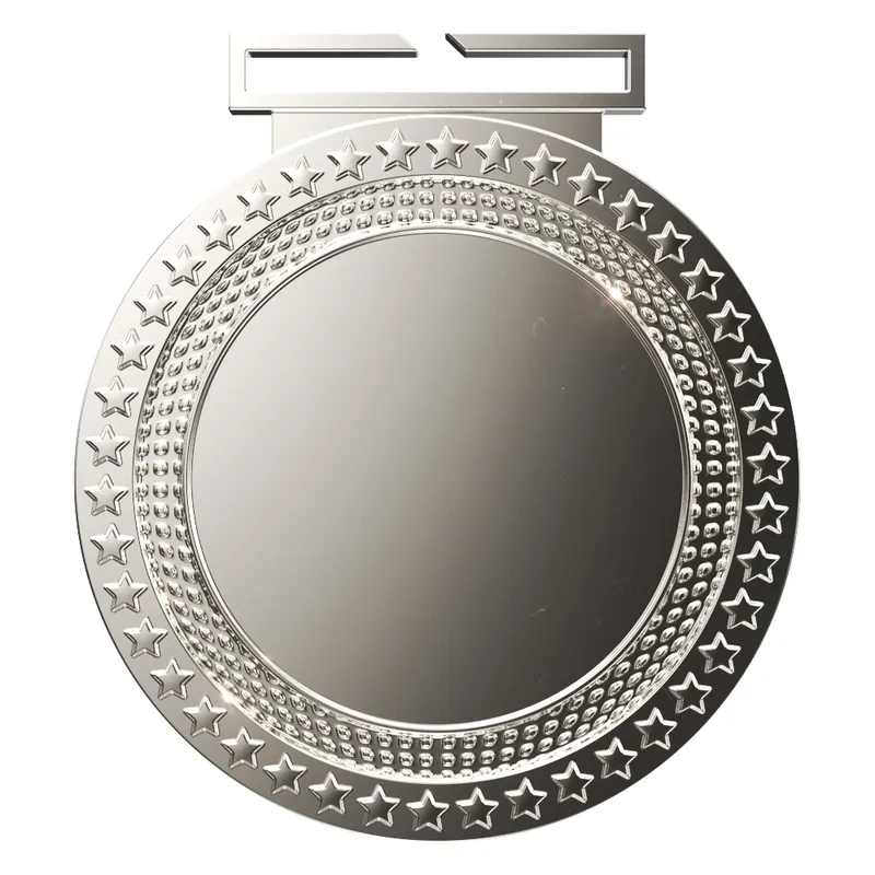 Dual Plated Book & Lamp Medallions 3" view 2
