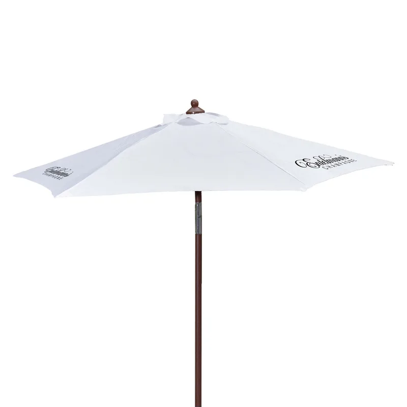 7' Wood Look Tilting Market Umbrella Kit (3 Imprints) view 4