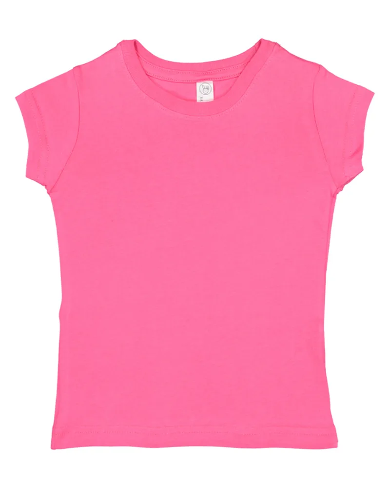 Rabbit Skins Toddler Girls' Fine Jersey T-Shirt view 4