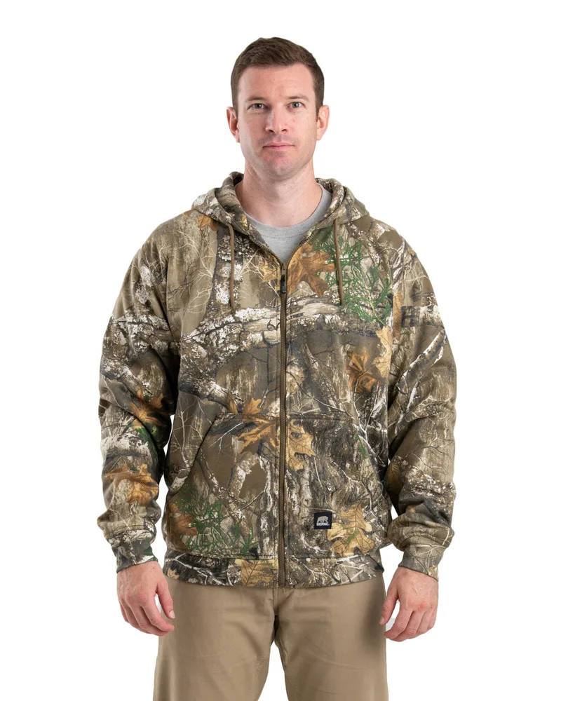 Berne Apparel Men's Tall Heritage Thermal-Lined Full-Zip Hooded Sweatshirt view 7