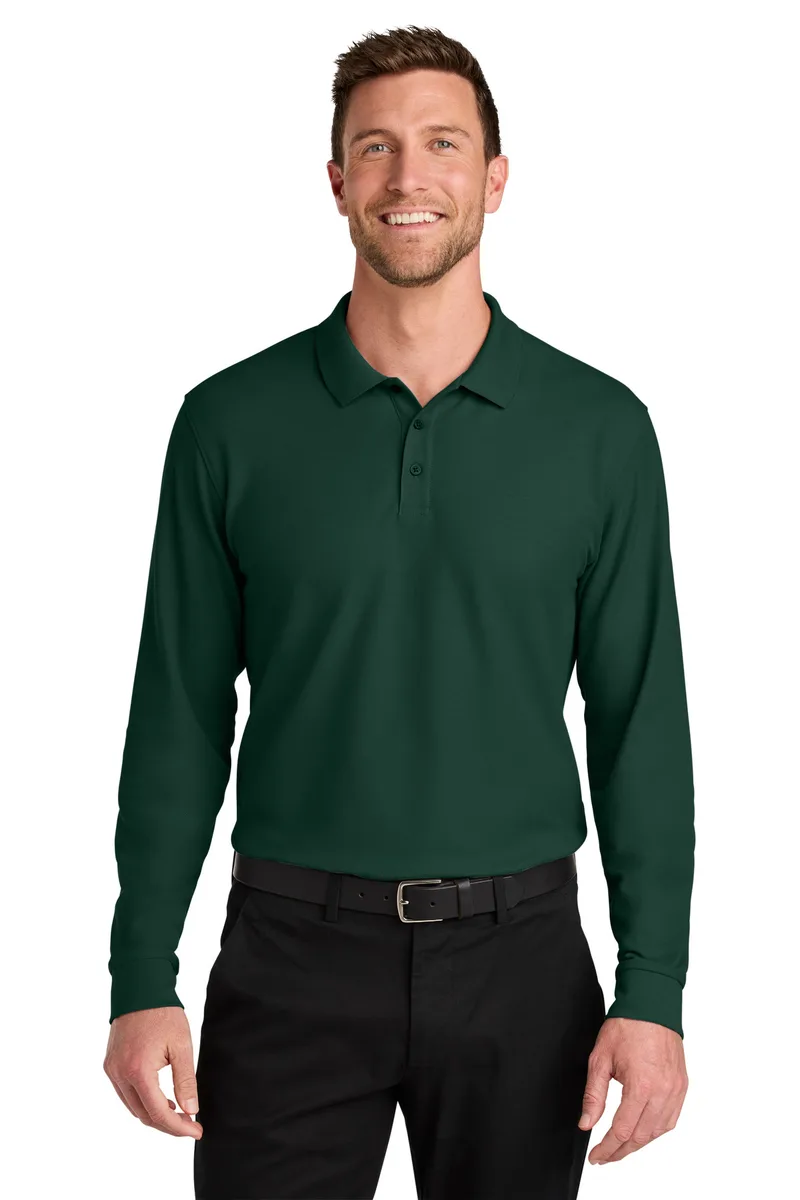 Port Authority® Wearever Signature Pique Long Sleeve Polo view 2