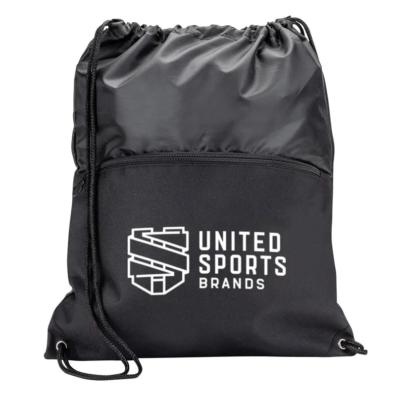 Jadis Drawstring Bag w/ Zipper Pocket