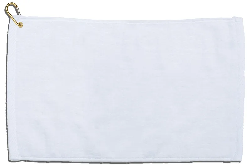 Velour Fingertip Golf Towel w/ Corner Grommet (Screen Print) view 2