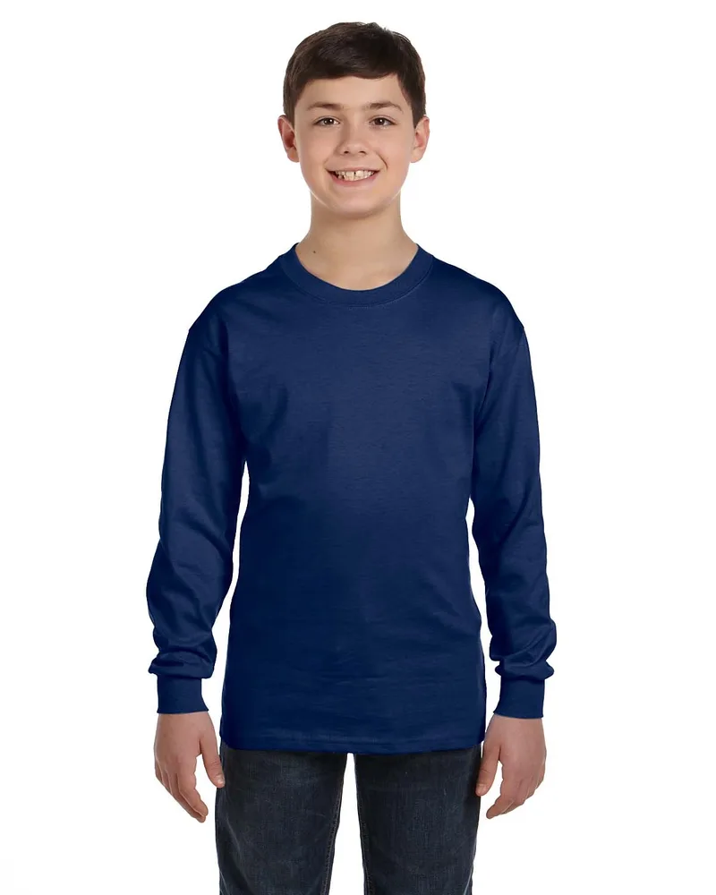 Gildan Youth Heavy Cotton™ Long-Sleeve T-Shirt view 6